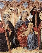 GOZZOLI, Benozzo Madonna and Child between Sts Andrew and Prosper (detail) fg China oil painting reproduction
